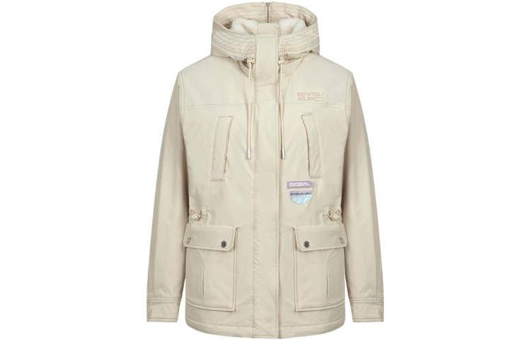 (Women) EVISU AW23 Seagull Embroidery Oversized Hoodie Jacket Bone White 2EAGNW3JK6036XXNQ