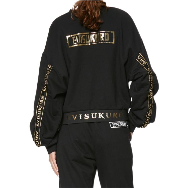 (Women) EVISU Black Logo Crewneck Long Sleeve Pullover Sweatshirt 1EAGNW9SW374FF 圖 5