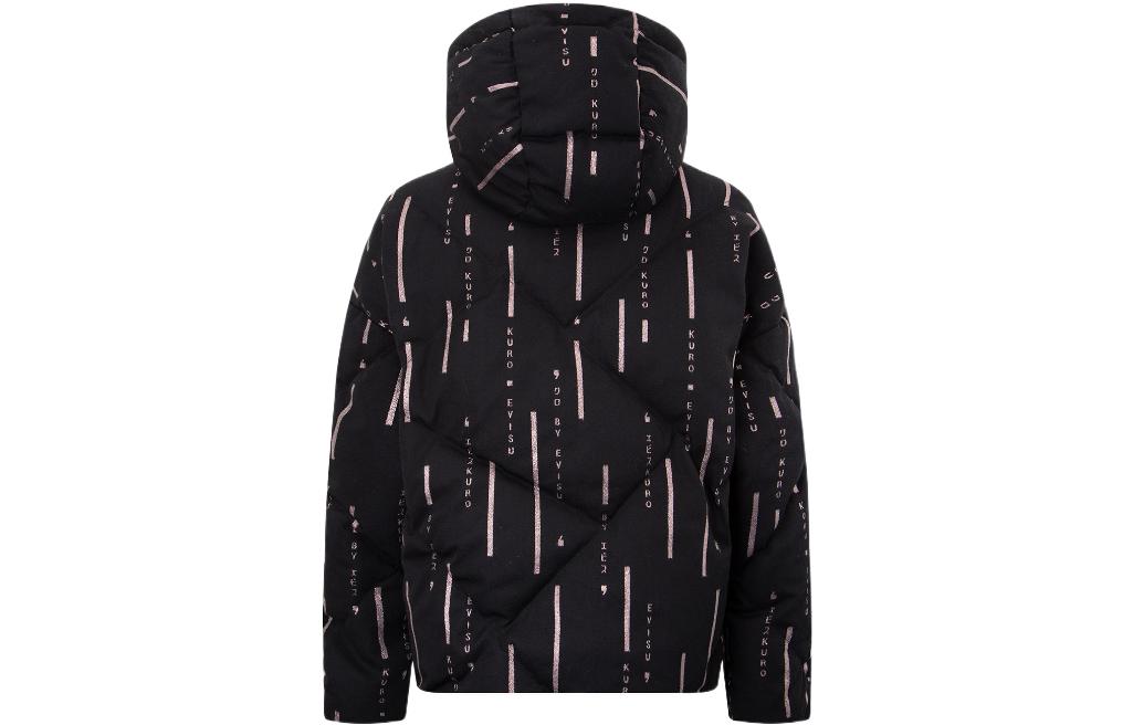 (Women) EVISU Black Metallic Logo Printed Down Jacket AW22 2EAGNW2NJ748OSPR 圖 3