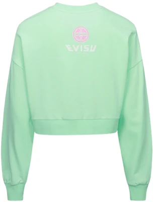 (Women) EVISU Cartoon Daruma & Seagull Print Cropped Sweater Apple Green 2ESHTW3SW334DPCT Lookbook (Women) EVISU Cartoon Daruma & Seagull Print Cropped Sweater Apple Green 2ESHTW3SW334DPCT