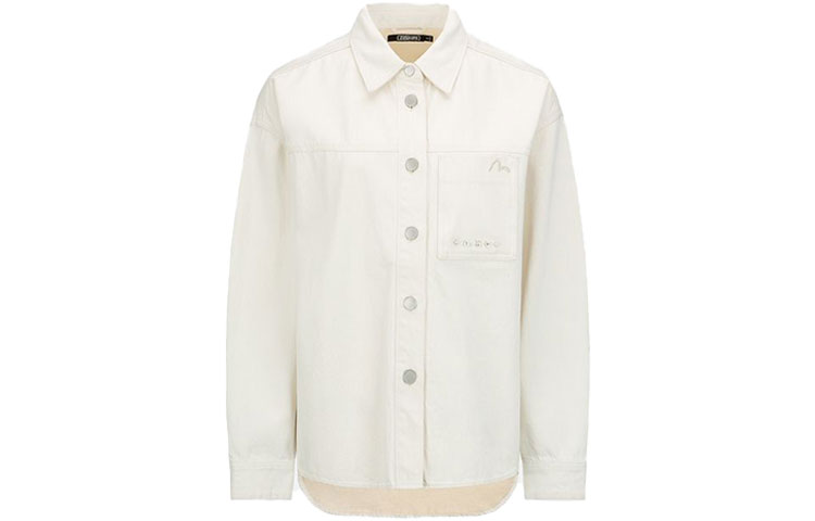 (Women) EVISU EVISUKURO SS22  White Embroidered Seagull Logo Denim Jacket. 2ESGNW2SJ781OSDN 圖 2