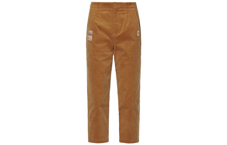 (Women) EVISU FW21  Embroidered Seagull Corduroy Tapered Pants Beige. 2EAHTW1PT221TPCD