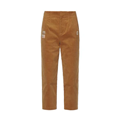 (Women) EVISU FW21 Embroidered Seagull Corduroy Tapered Pants Beige. 2EAHTW1PT221TPCD
