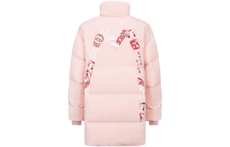 Order (W) EVISU FW21 Jaket Down Pink Grafis Daruma Doll 2EAHTW1NJ261OSNY
