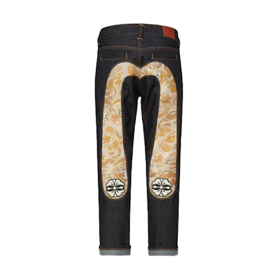 (Women) EVISU FW21 Dragon Pattern M Jeans Denim Blue. 2EAHTW1JE956BFCT