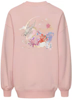 (Women) EVISU FW21 Pink Long Sleeve Crewneck Sweatshirt with Arc Poseidon Print 2EAHTW1SW362OSCT (Women) EVISU FW21 Pink Long Sleeve Crewneck Sweatshirt with Arc Poseidon Print 2EAHTW1SW362OSCT