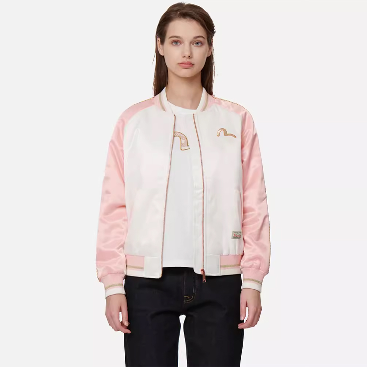(Women) EVISU FW22 Colorblock Embroidered Logo Zip Jacket - Pink 2EAHTW2JK756XX 圖 4