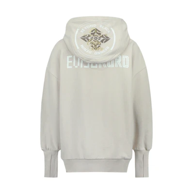 (Women) EVISU FW22 Logo Embroidered Hoodie Silver Grey 2ESGNW3SW446OSCT
