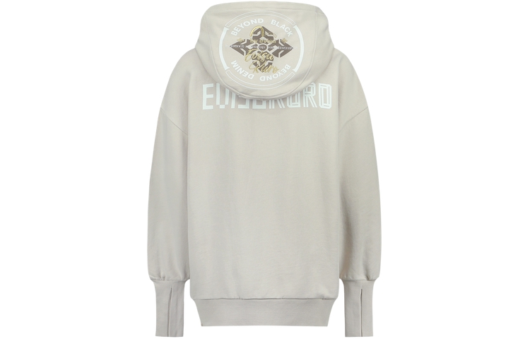 Order (W) EVISU FW22 Logo 刺繡連帽上衣 銀灰色 2ESGNW3SW446OSCT