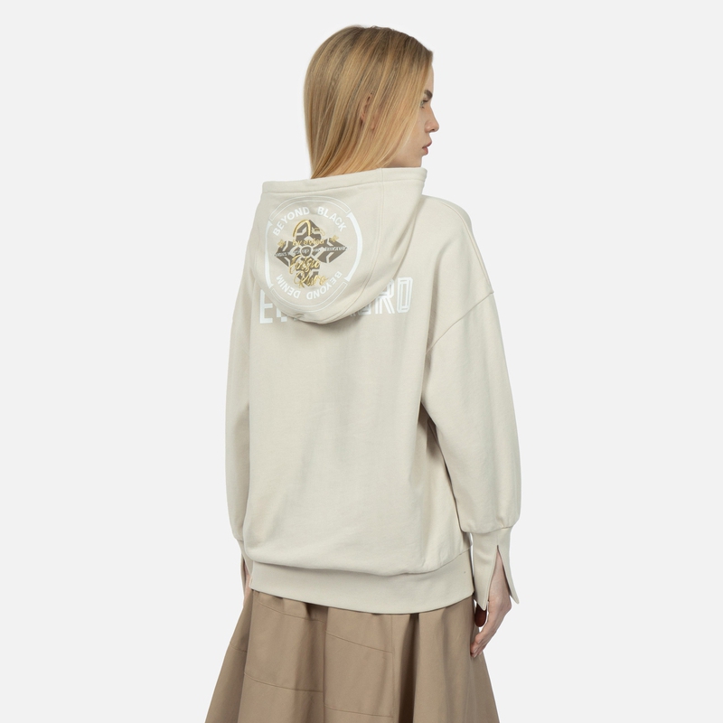 Purchase (W) EVISU FW22 Logo 刺繡連帽上衣 銀灰色 2ESGNW3SW446OSCT