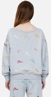 (W) EVISU FW22 多色海鷗刺繡印花圓領長袖上衣 2EAHTW2SW374OSCT Purchase (W) EVISU FW22 多色海鷗刺繡印花圓領長袖上衣 2EAHTW2SW374OSCT