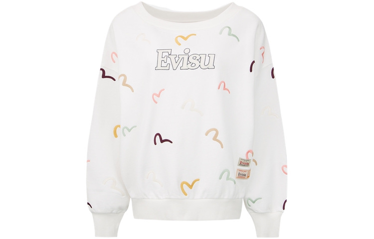 Details for (W) EVISU FW22 多色海鷗刺繡印花圓領長袖上衣 2EAHTW2SW374OSCT