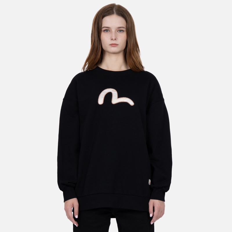 (Women) EVISU FW22 Women’s Seagull Embroidery Pullover Sweatshirt 2EAHTW2SW375OSFL 圖 4