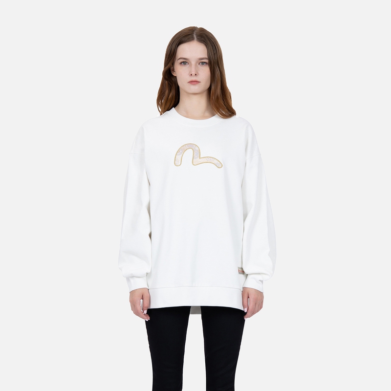 (Women) EVISU FW22 Women’s Seagull Embroidery Pullover Sweatshirt 2EAHTW2SW375OSFL 圖 8