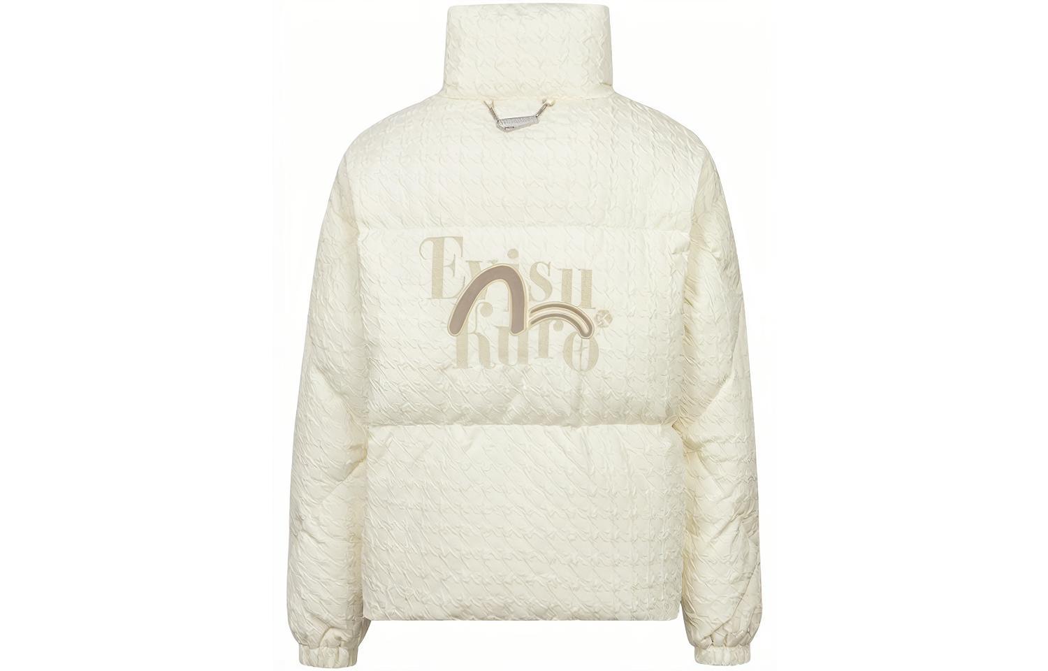 (Women) EVISU FW23  White Seagull Embroidered Puffer Jacket 2EAGNW3NJ6069XXPL