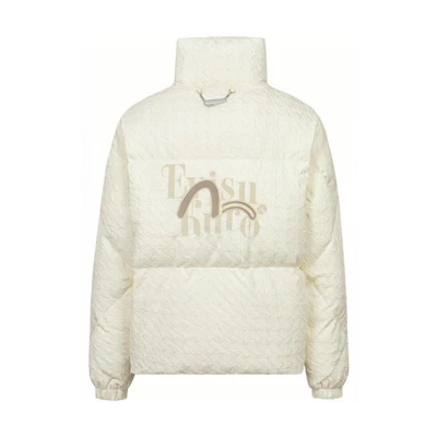 (Women) EVISU FW23 White Seagull Embroidered Puffer Jacket 2EAGNW3NJ6069XXPL