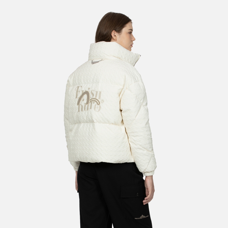(Women) EVISU FW23  White Seagull Embroidered Puffer Jacket 2EAGNW3NJ6069XXPL 圖 4