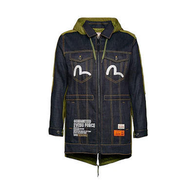 (Women) EVISU Kamon Embroidered Sniper Scope Jacket Army Green 1EAHTW9CT770XX