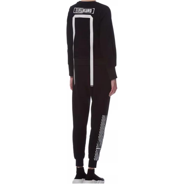 Shop (W) EVISU KURO 海鷗印花黑色圓領長袖衛衣 1ESGNW8SW433XX