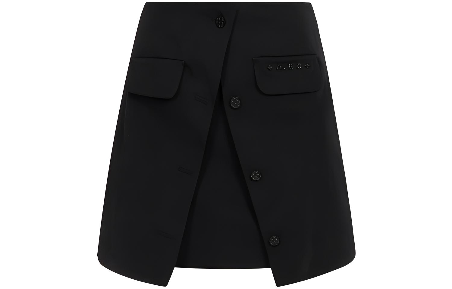 (Women) EVISU Ladies' Slogan Embroidered Zip Casual Mini Skirt. 2ESGNW3SK207XXCT