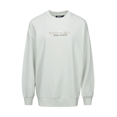 (Women) EVISU Logo Embroidery Crewneck Sweatshirt Light Grey 2ESGNW3SW451OSCT