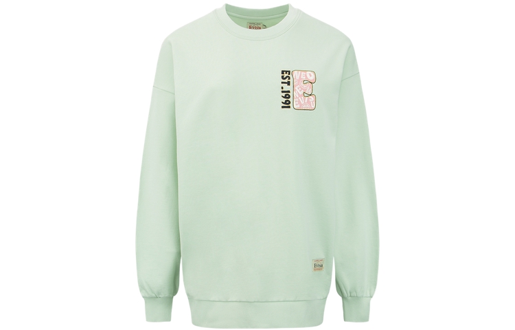 Sizing (W) EVISU Logo Print Pullover Sweatshirt Dengan Rekaan Kucing Lucky Daruma 2EAHTW2SW366OSCT