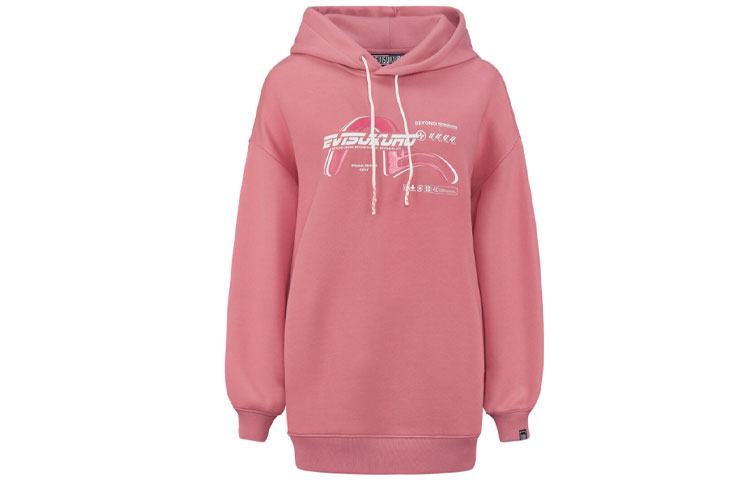 (Women) EVISU Pink Sweatshirt with Seagull Logo Print 2EAGNW0SW385OS