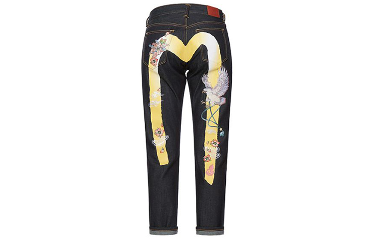 (Women) EVISU Slim Fit Jeans with Embroidered Eagle & Large M Print 2EAHTW0JE915BF