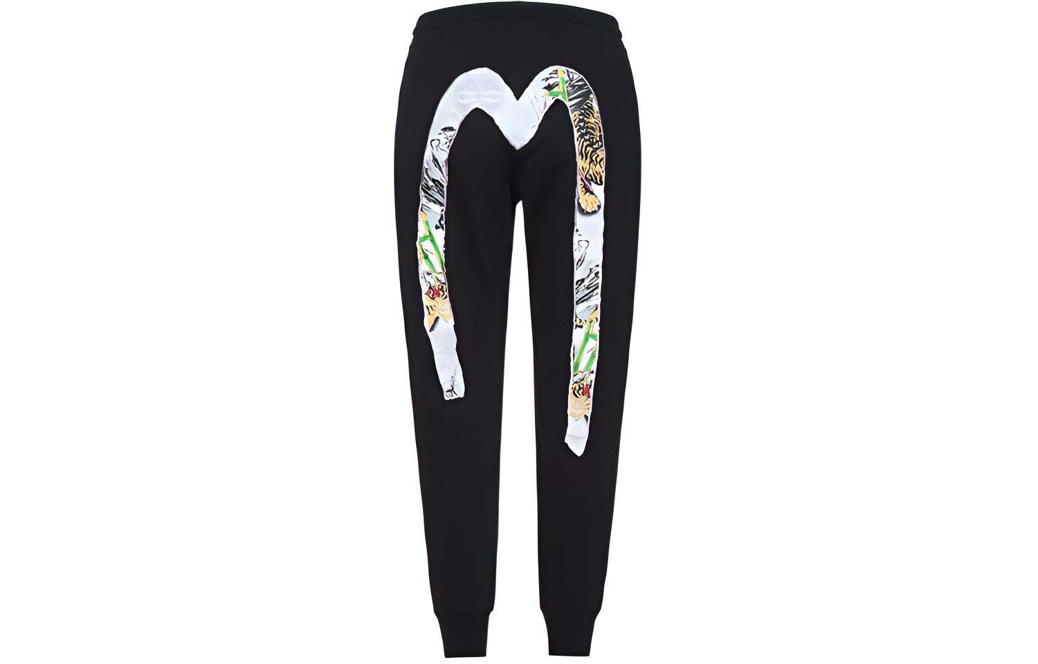 (Women) EVISU SS20  Sweatpants with Big M and Logo Embroidery Casual Pants. 2ESHTW0SP338XX