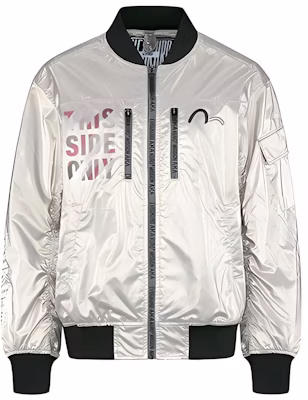 (Women) EVISU SS20 Logo Print Bomber Jacket Silver 2ESGNW0JK758OS Buy (Women) EVISU SS20 Logo Print Bomber Jacket Silver 2ESGNW0JK758OS