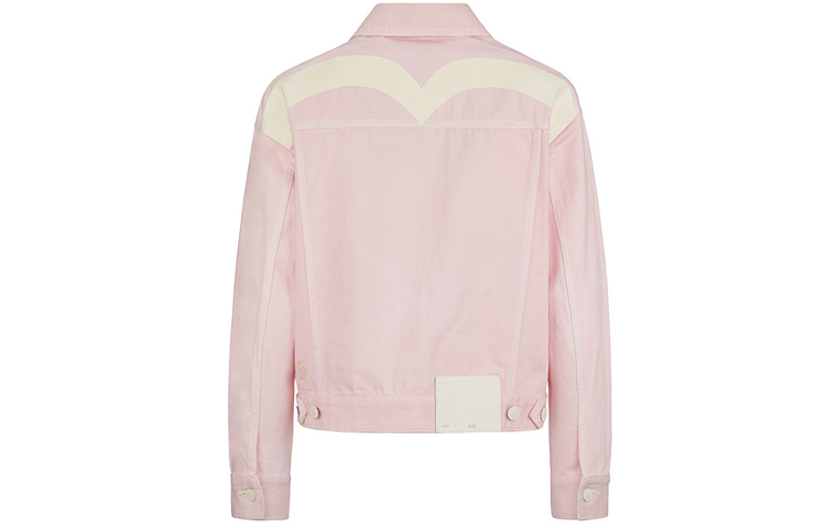 (Women) EVISU SS20 Pink Denim Jacket with Seagull Embroidery & Big M Print  Loose Fit. 2ESHTW0DJ725LF 圖 3