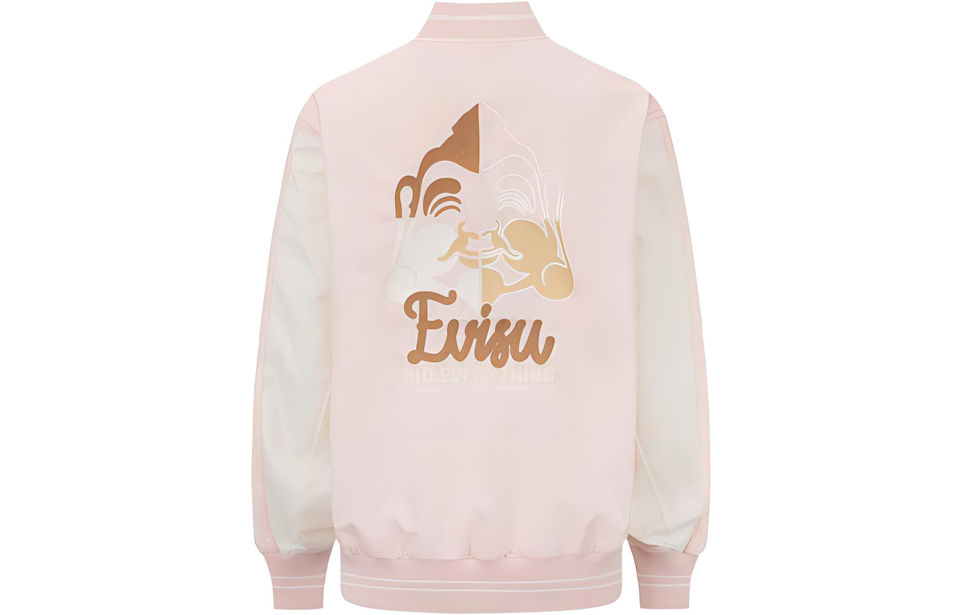 (Women) EVISU SS22  Pink Deconstructed Buddha Logo Vintage Jacket. 2ESHTW2JK778OSNY