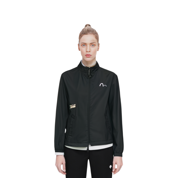 Purchase (Women) EVISU SS22  Reversible Letter Print Jacket Black 2ESGNW1JK775LFAO