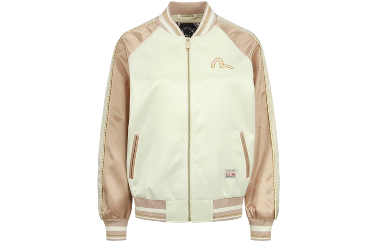 (Women) EVISU SS23  Colorful Seagull Peacock Embroidered Zip Bomber Jacket 2ESHTW3JK727LFPL