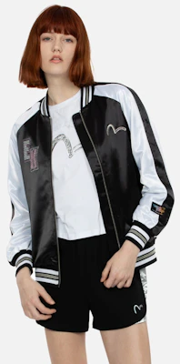 (W) EVISU SS24 黑色横须贺刺绣海鸥补丁夹克 2ESGNW4JK6001OSSN Purchase (W) EVISU SS24 黑色横须贺刺绣海鸥补丁夹克 2ESGNW4JK6001OSSN