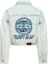 Order (Women) EVISU SS24 Denim Jacket with Floral & Logo Patches in Denim Blue. 2ESHTW4DJ4056FFDN