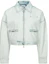 Lookbook (Women) EVISU SS24 Denim Jacket with Floral & Logo Patches in Denim Blue. 2ESHTW4DJ4056FFDN