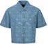 Buy (W) Camisa Vaquera EVISU SS24 con Estampado de Gaviota en Azul Desgastado. 2ESHTW4SS4096FFDN