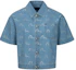 Order (W) Camisa Vaquera EVISU SS24 con Estampado de Gaviota en Azul Desgastado. 2ESHTW4SS4096FFDN