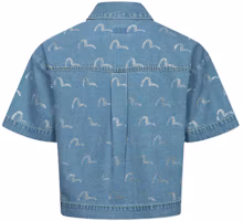Lookbook (W) EVISU SS24 海鷗印花石洗藍丹寧襯衫 2ESHTW4SS4096FFDN