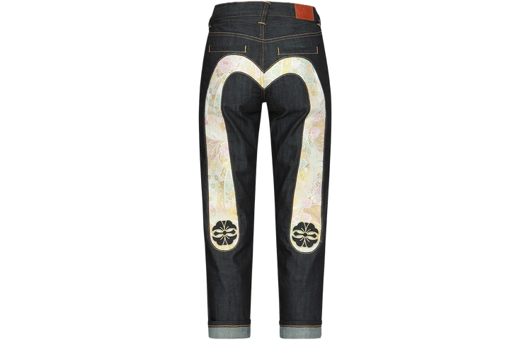 (Women) EVISU SS24  Embroidered Straight Denim Jeans in Blue. 2ESHTW4JE4061RXDN 圖 2