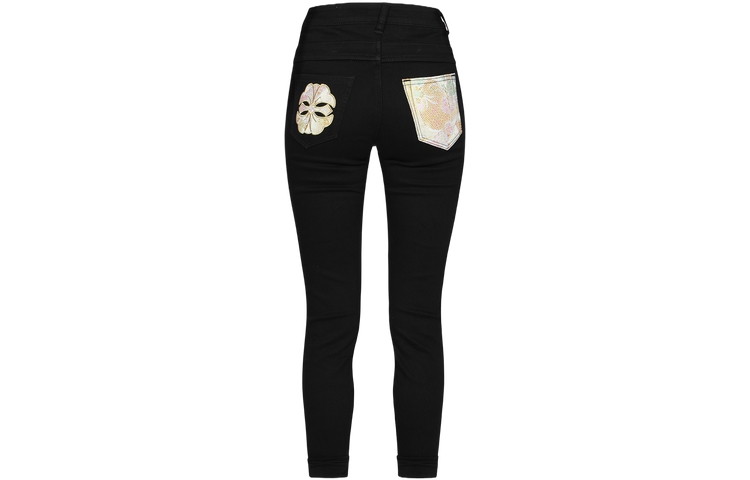 Order (W) EVISU SS24 Jeans Denim Bordir Jacquard - Hitam. 2ESHTW4JE4060SKDP