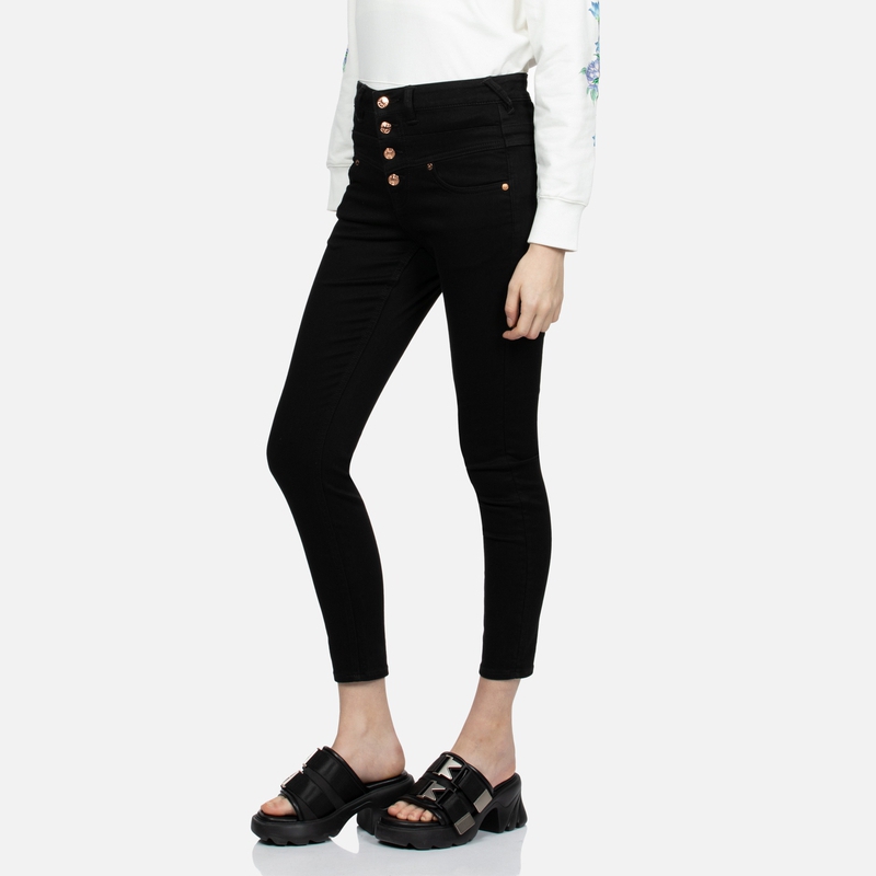 Purchase (W) EVISU SS24 Jeans Denim Bordir Jacquard - Hitam. 2ESHTW4JE4060SKDP