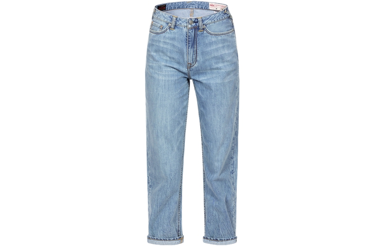 (Women) EVISU SS24  Little Seagull Patch Denim Jeans in Blue. 2ESHTW4JE4103TPDN 圖 3
