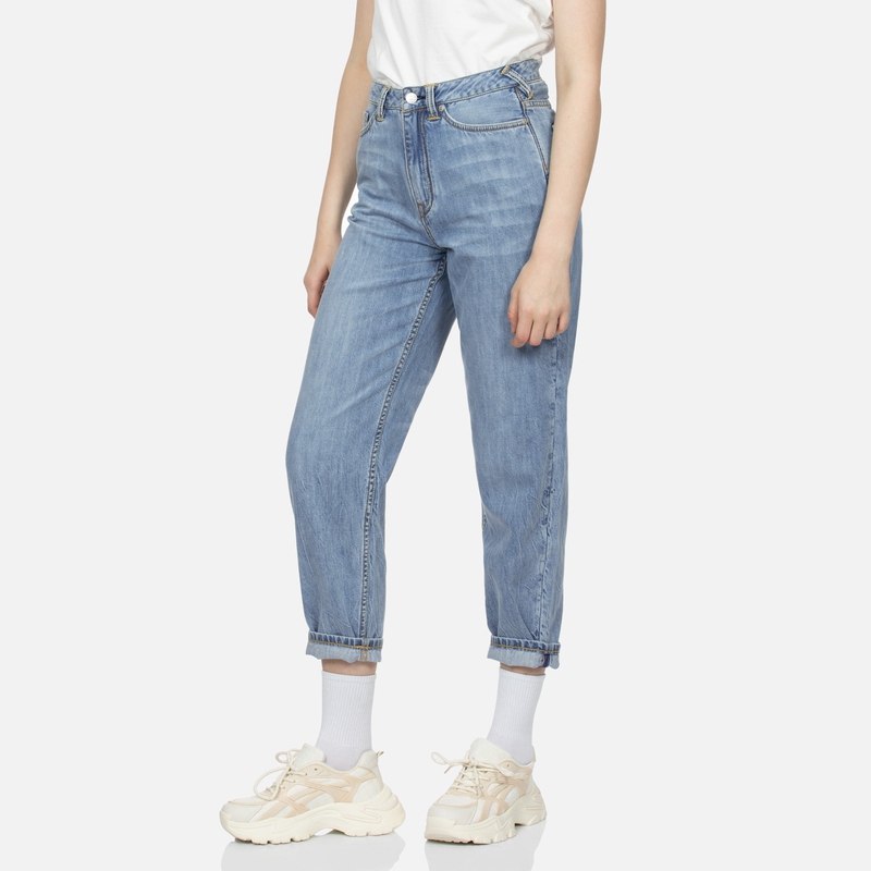 (Women) EVISU SS24  Little Seagull Patch Denim Jeans in Blue. 2ESHTW4JE4103TPDN 圖 5