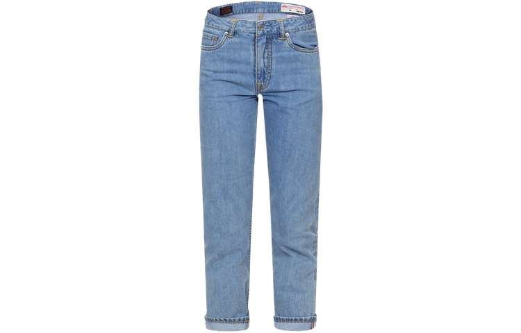 (Women) EVISU SS24  Relaxed Fit Jeans Seagull Embroidery & Wisteria Print Blue 2ESHTW4JE4063RXDN 圖 3