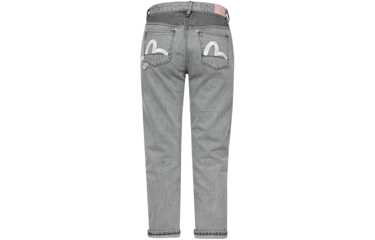 Order (Women) EVISU SS24  Seagull Pocket Jeans in Denim Gray. 2ESHTW4JE4011BFDN