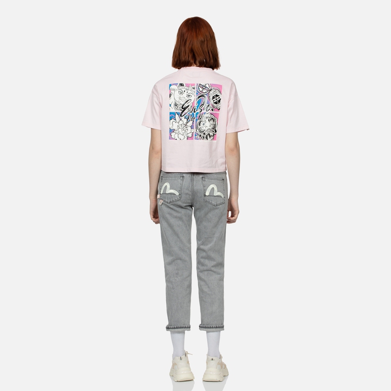 Details for (Women) EVISU SS24  Seagull Pocket Jeans in Denim Gray. 2ESHTW4JE4011BFDN