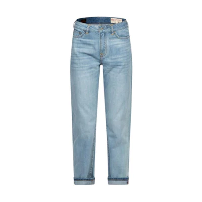 (Women) EVISU SS24 Straight-Leg Jeans with Stone-Washed Seagull in Denim Blue. 2ESHTW4JE4059STDN
