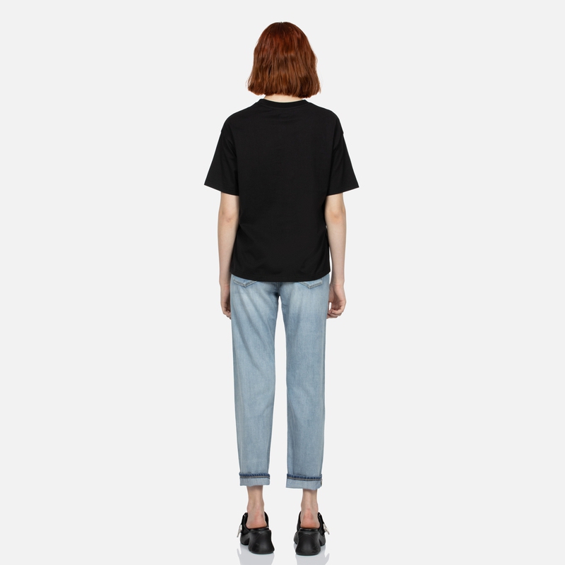 (Women) EVISU SS24  Straight-Leg Jeans with Stone-Washed Seagull in Denim Blue. 2ESHTW4JE4059STDN 圖 6